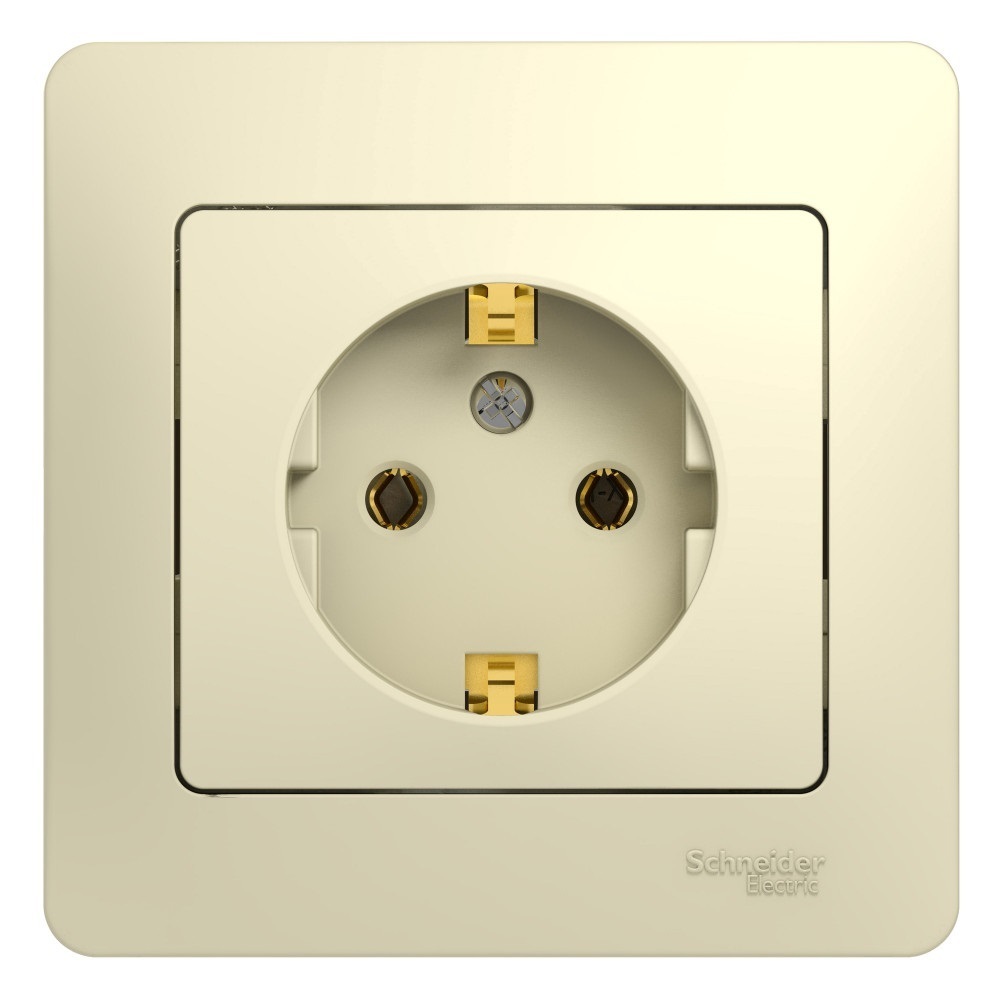 

Розетка Systeme Electric Glossa встраиваемая бежевая (GSL000242), Бежевый