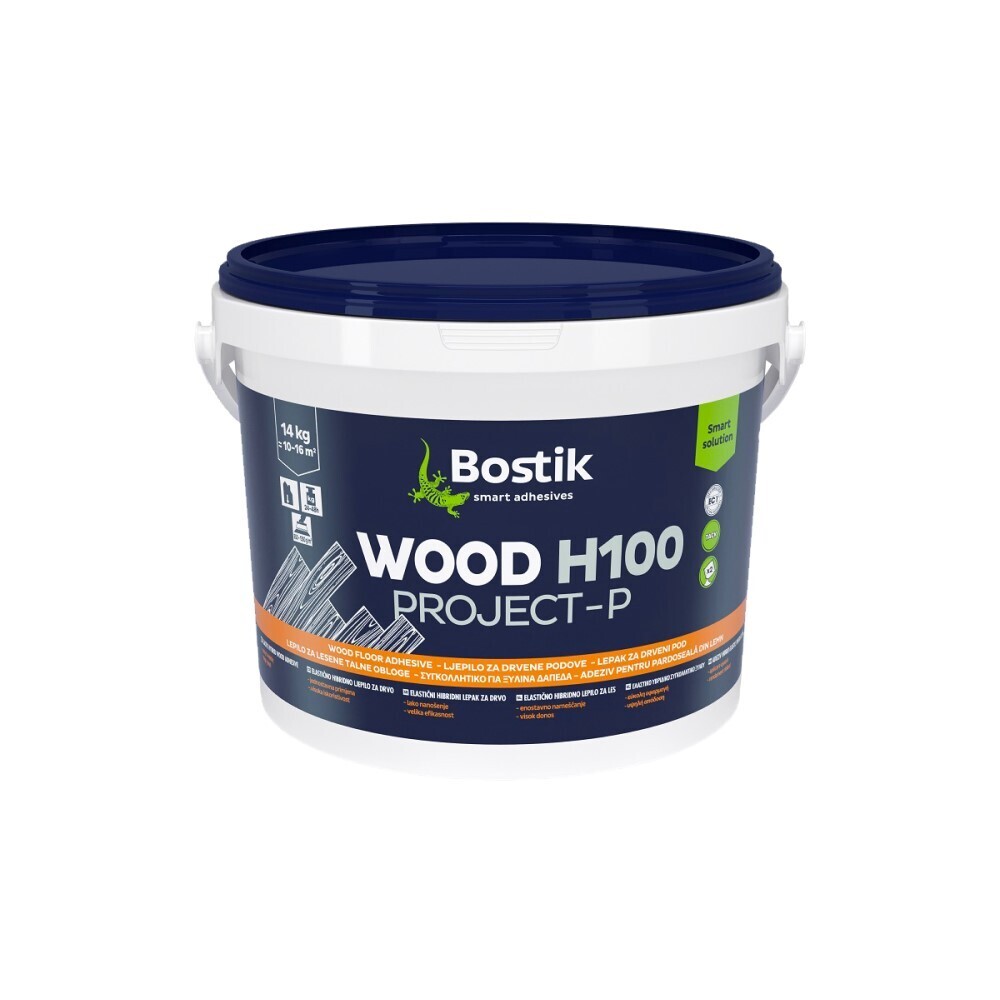 Клей для паркета Bostik Wood H100 Project-P гибридный 14 кг