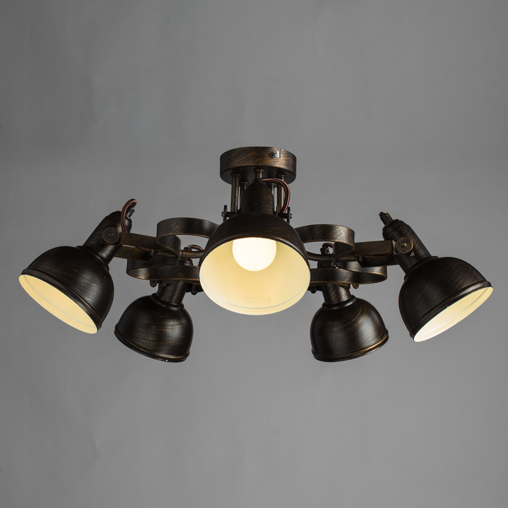 

Люстра потолочная ARTE LAMP MARTIN (A5216PL-5BR) E14 40 Вт 220 В IP20, Коричневый