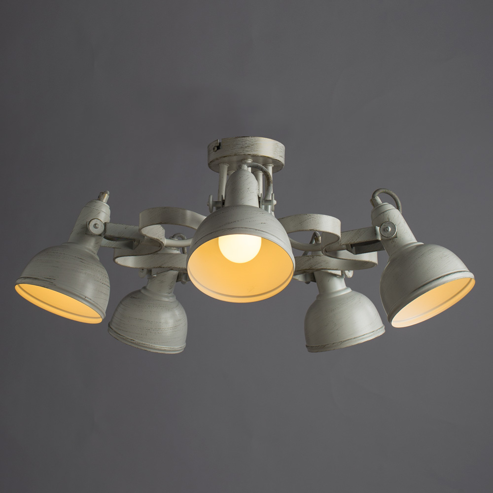 

Люстра потолочная ARTE LAMP MARTIN (A5216PL-5WG) E14 40 Вт 220 В IP20, Бело-золотой