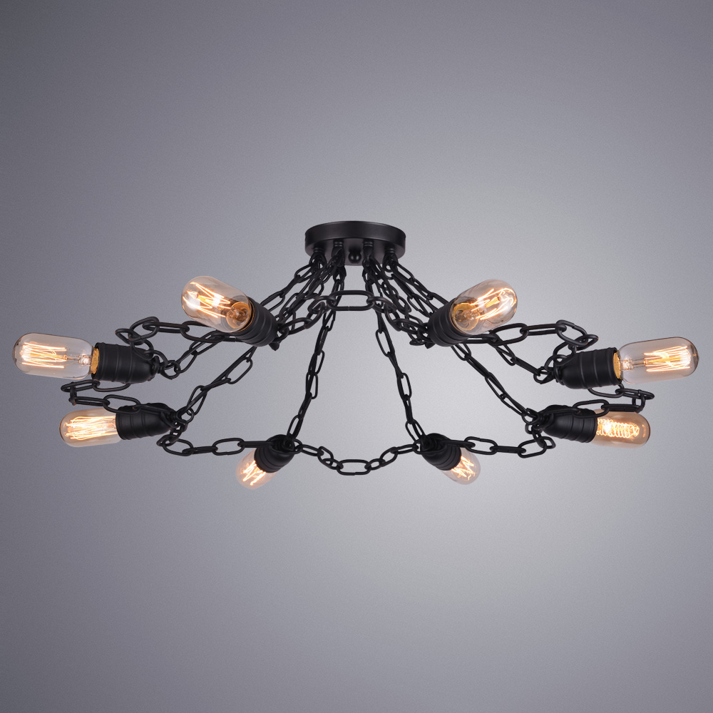 

Люстра потолочная ARTE LAMP RIVERRUN (A9344PL-8BK) E27 40 Вт 220 В IP20