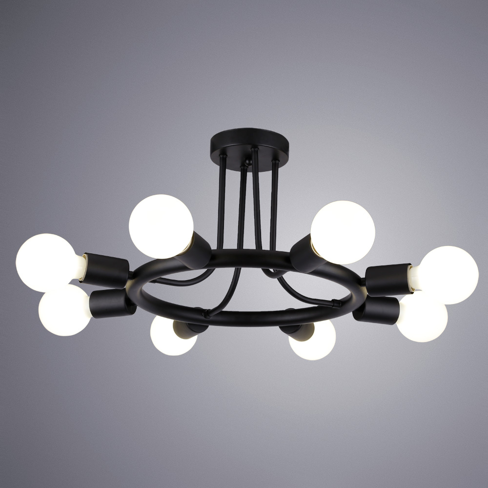 

Люстра потолочная ARTE LAMP HIGHGARDEN (A6063PL-8BK) E27 40 Вт 220 В IP20