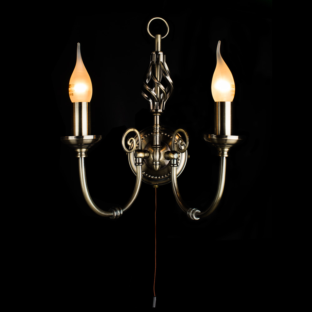 

Бра настенное ARTE LAMP ZANZIBAR (A8392AP-2AB) E14 60 Вт 220 В IP20