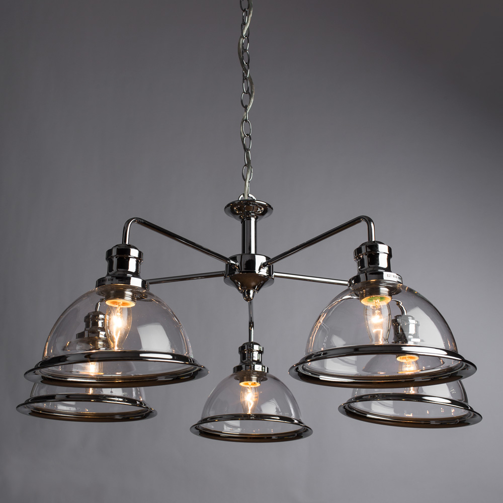 

Люстра подвесная ARTE LAMP OGLIO (A9273LM-5CC) E27 60 Вт 220 В IP20, Прозрачный