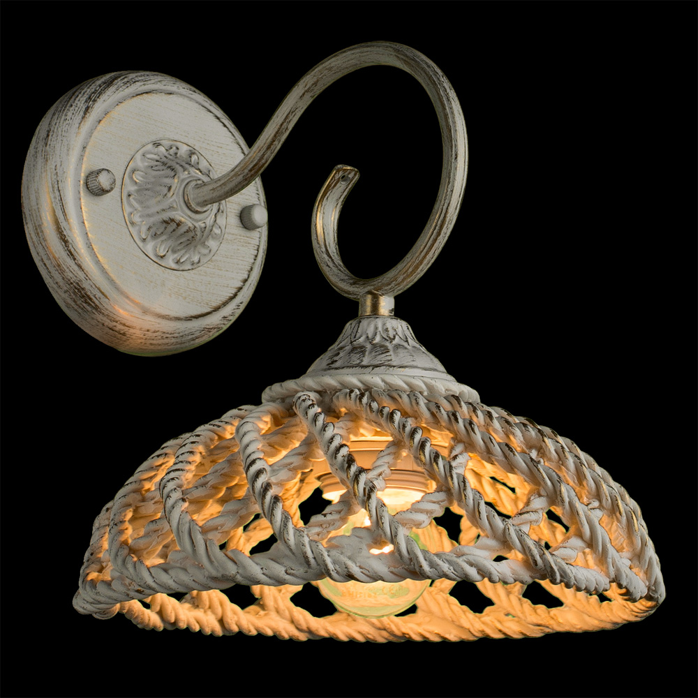 

Бра настенное ARTE LAMP TWISTED (A5358AP-1WG) E27 60 Вт 220 В IP20, Бело-золотой