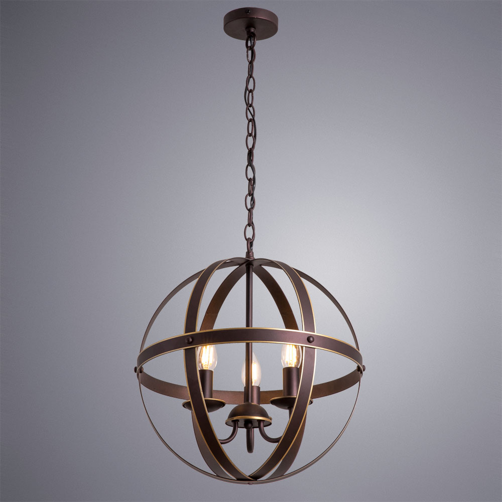 

Люстра подвесная ARTE LAMP BABBU (A1087SP-3BR) E14 40 Вт 220 В IP20, Коричневый