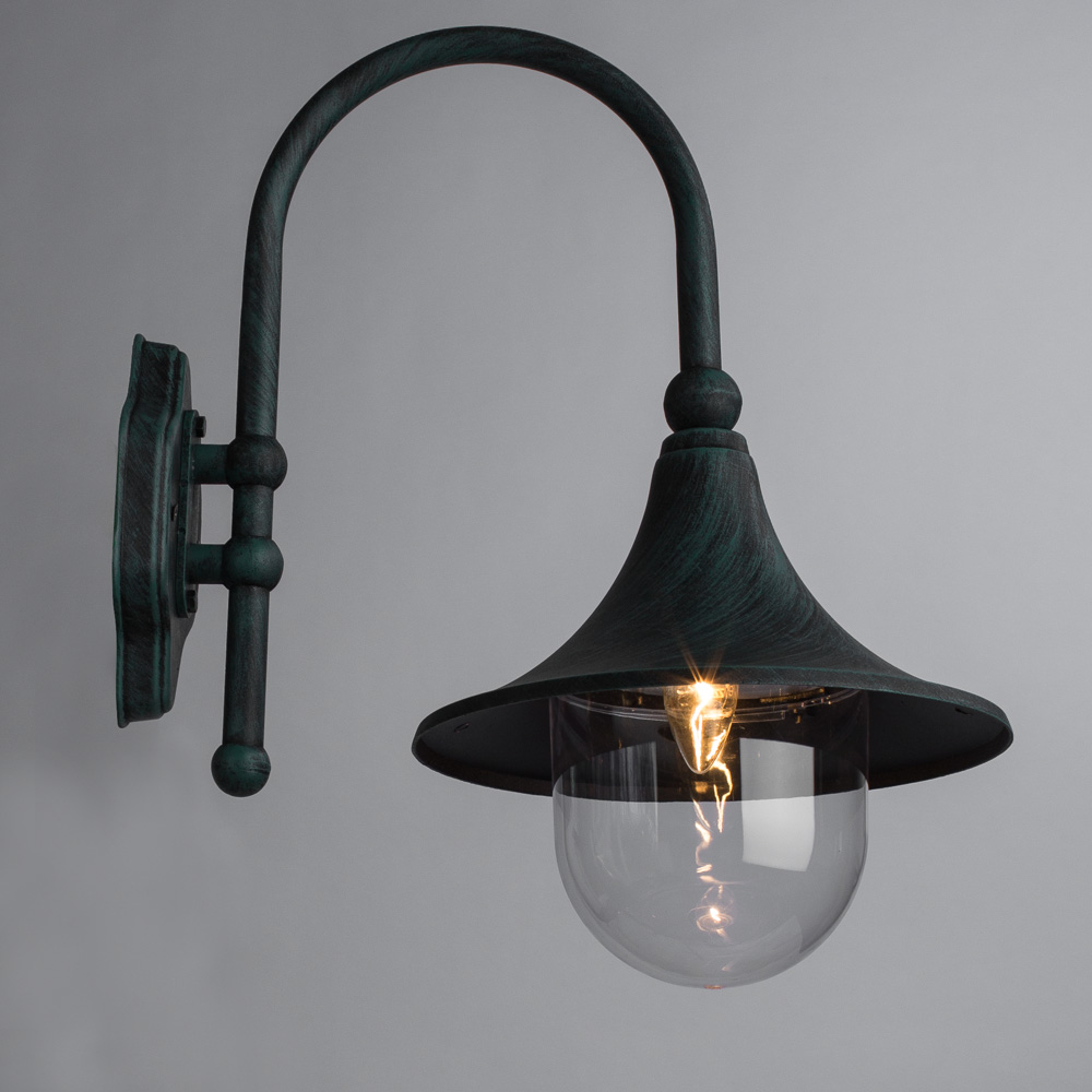 

Светильник уличный настенный ARTE LAMP MALAGA (A1082AL-1BG) E27 75 Вт 220 В IP44, Прозрачный