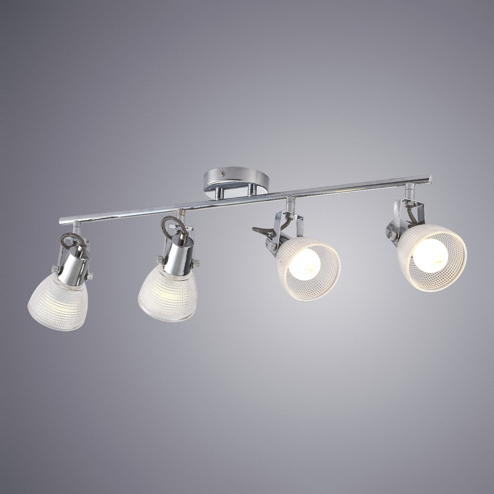 

Спот ARTE LAMP A1026PL-4CC E14 40 Вт 220 В IP20 хром, Прозрачный