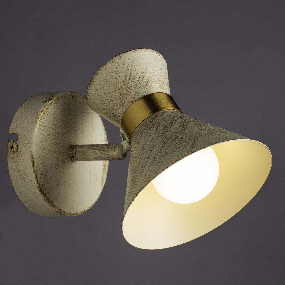 

Спот ARTE LAMP BALTIMORE A1406AP-1WG E14 40 Вт 220 В IP20 бело-золотой