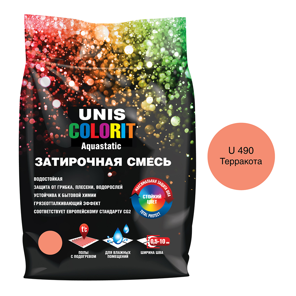 фото Затирка unis colorit терракотовая 2 кг