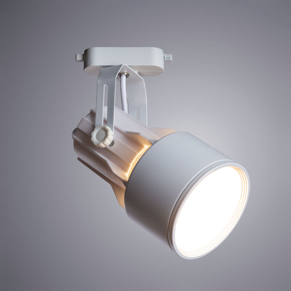 фото Светильник трековый arte lamp lyra (a6252pl-1wh) e27 40 вт 220 в белый ip20