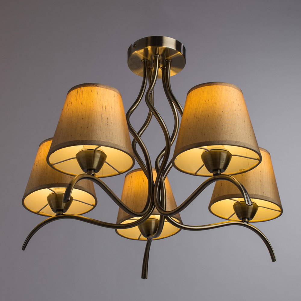 

Люстра потолочная ARTE LAMP GLORIOSO (A6569PL-5AB) E14 40 Вт 220 В IP20, Бежевый