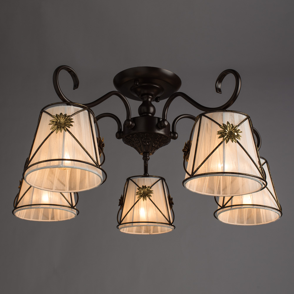 

Люстра потолочная ARTE LAMP FORTUNA (A5495PL-5BR) E14 40 Вт 220 В IP20, Белый