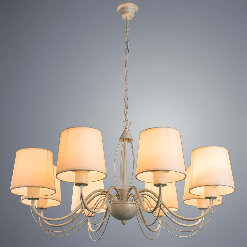 

Люстра подвесная ARTE LAMP ORLEAN (A9310LM-8WG) E27 40 Вт 220 В IP20, Кремовый