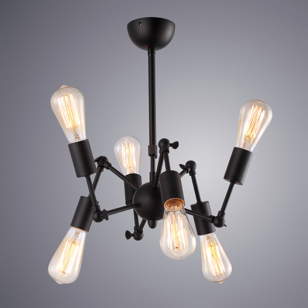 

Люстра подвесная ARTE LAMP ROOTS (A9190LM-6BK) E27 40 Вт 220 В IP20