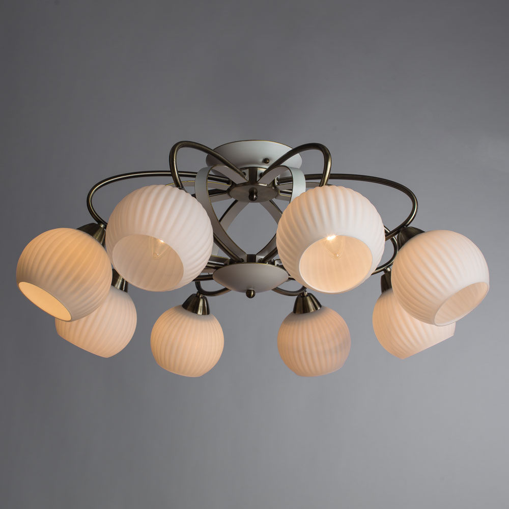 

Люстра потолочная ARTE LAMP ELLISSE (A6342PL-8WG) E27 60 Вт 220 В IP20, Белый