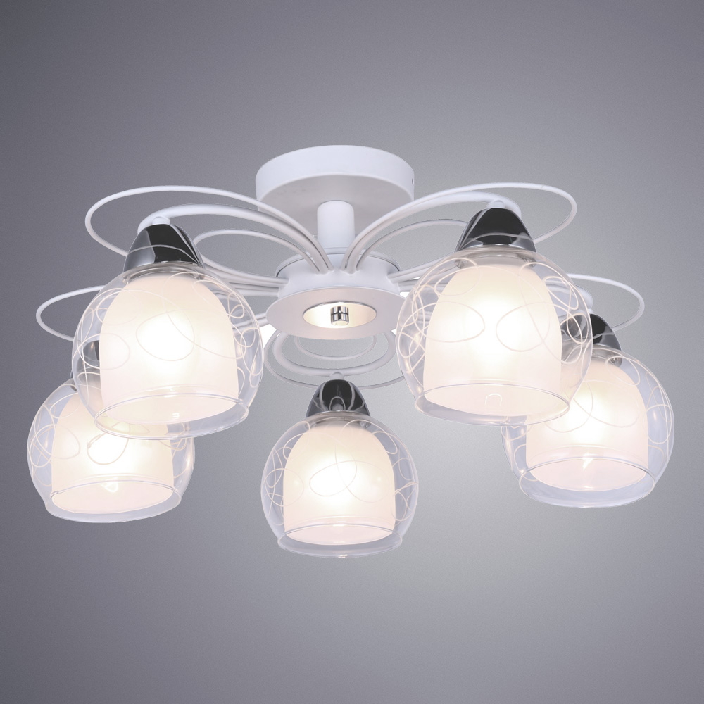 

Люстра подвесная ARTE LAMP SANSA (A7585PL-5WH) E27 40 Вт 220 В IP20, Прозрачный