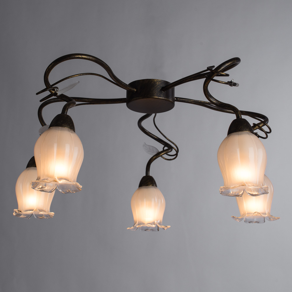 

Люстра подвесная ARTE LAMP GLAMORE (A7449PL-5BR) E14 40 Вт 220 В IP20, Белый
