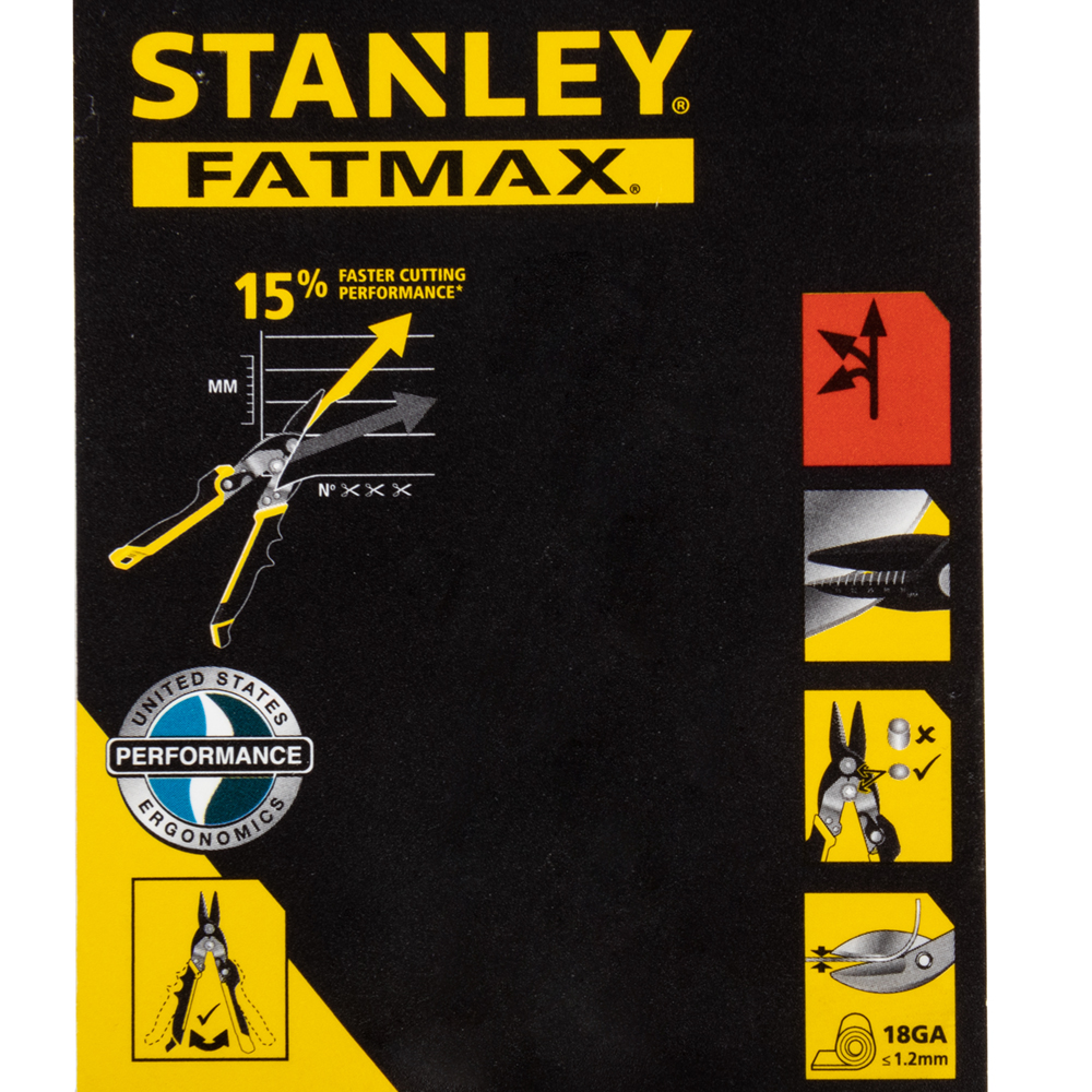 фото Ножницы по металлу stanley fatmax ergo 250 мм левые (fmht73755-0)