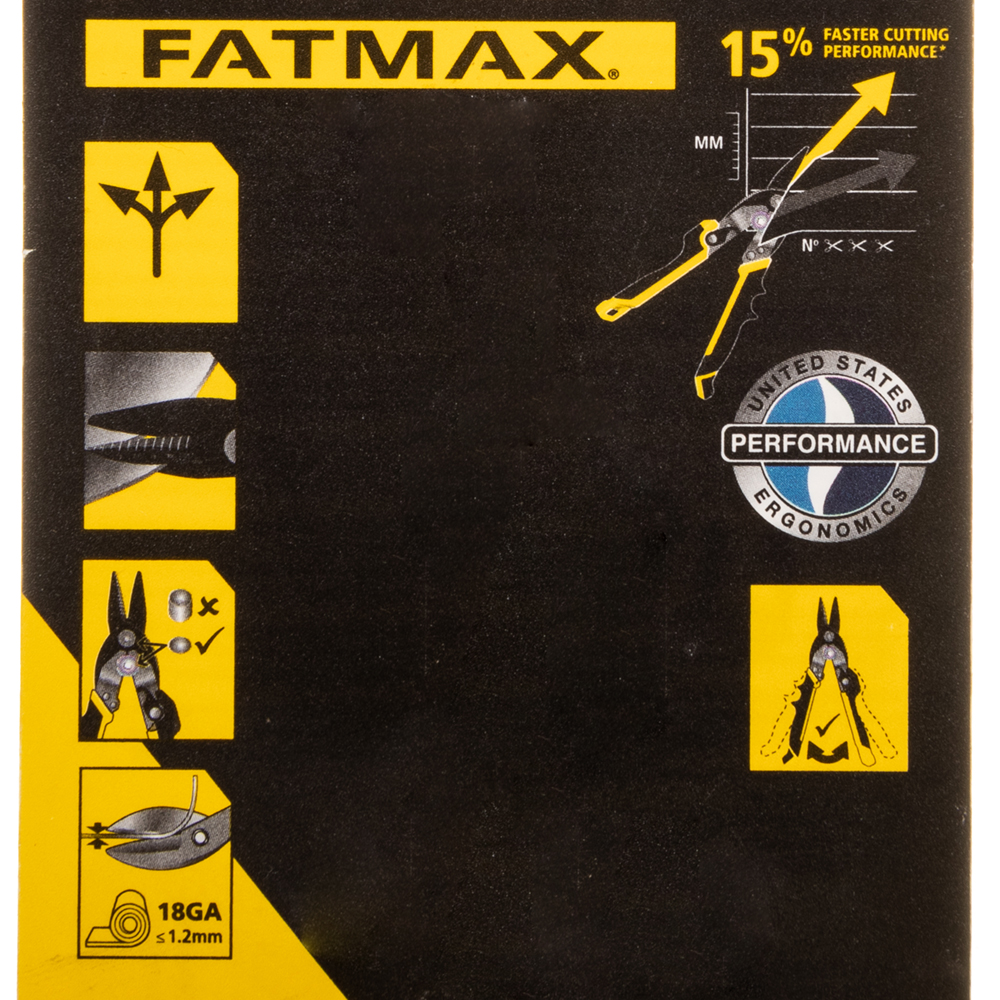 фото Ножницы по металлу stanley fatmax ergo 250 мм прямые (fmht73756-0)