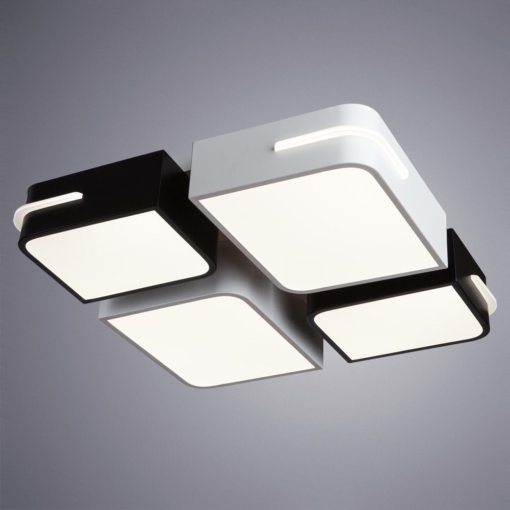 

Светильник светодиодный настенный/потолочный ARTE LAMP MULTI-PIAZZA (A8078PL-4WH) LED 32 Вт 220 В 2700-4500 К теплый/дневной свет IP20, Прозрачный