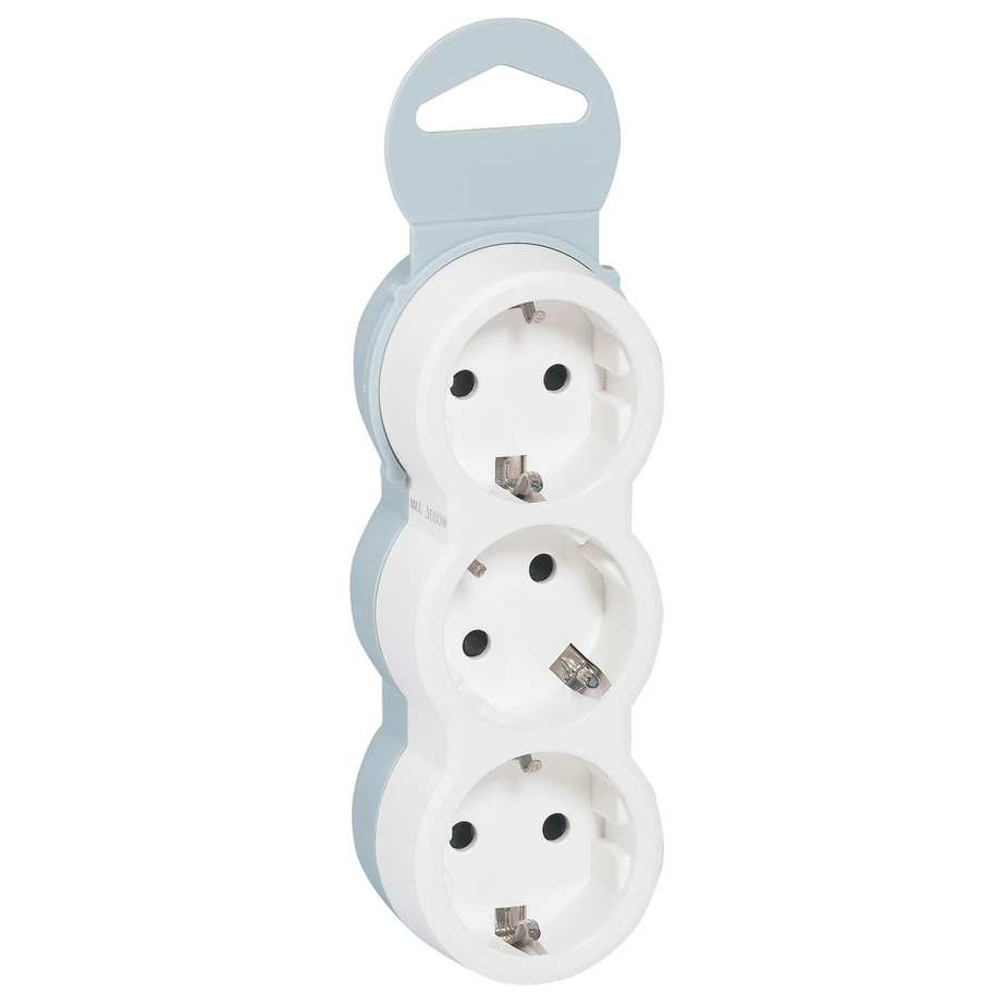 Разветвитель (тройник) Legrand Helium (50656) с заземлением 16 А 230 В ...