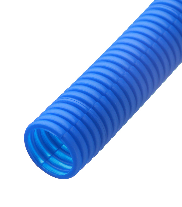 фото Труба гофрированная 25 мм стс для металлопластиковых труб d16 мм синяя (50 м)