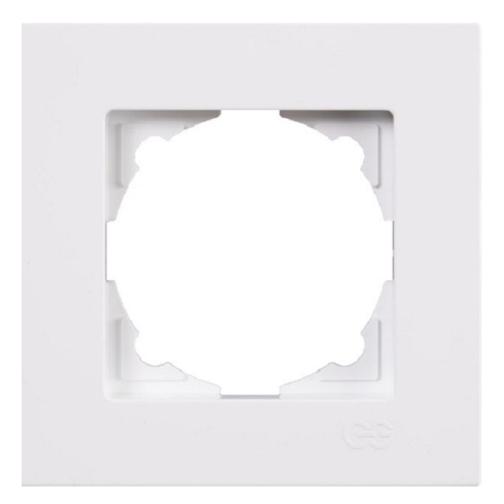 Рамка GUNSAN Eqona 16401100-000140 одноместная универсальная скрытая установка белая IP20