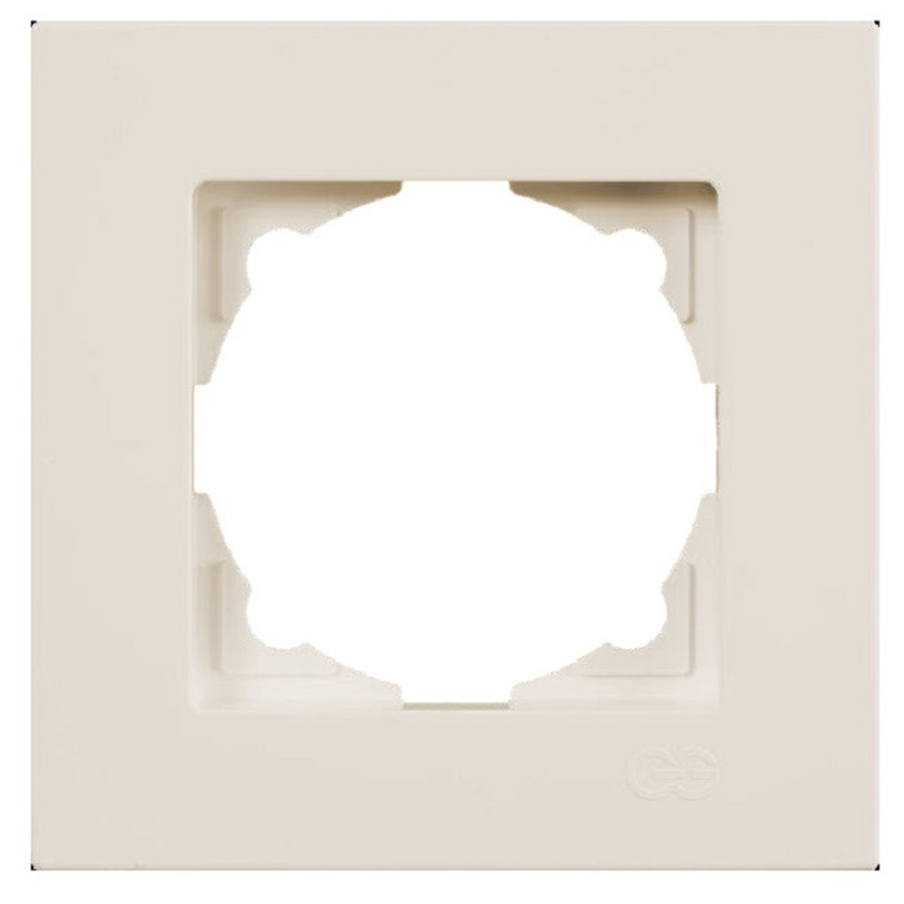 Рамка GUNSAN Eqona 16401200-000140 одноместная универсальная скрытая установка бежевая IP20