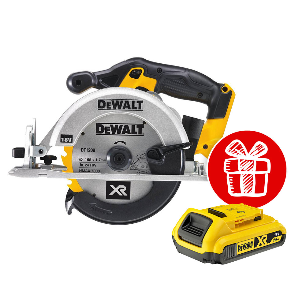 фото Пила дисковая аккумуляторная dewalt dcs391n-xj 18в li-ion 165 мм без акб и зу