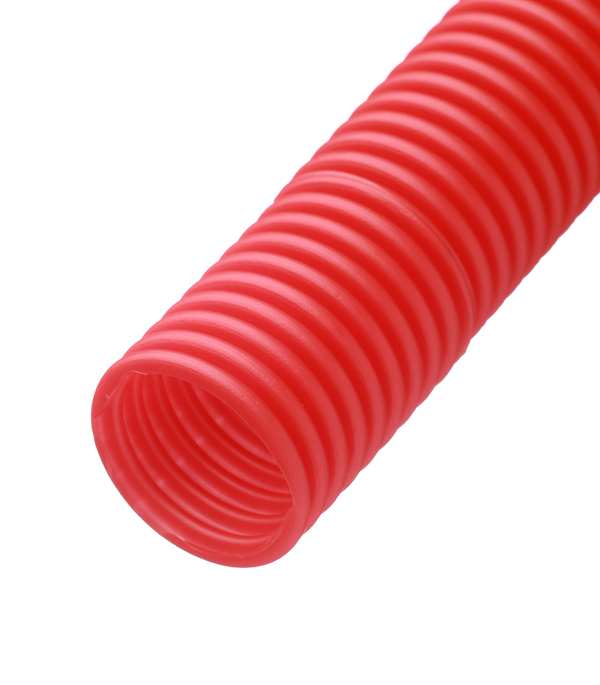 фото Труба гофрированная 40 мм стс для металлопластиковых труб d26 мм красная (30 м)