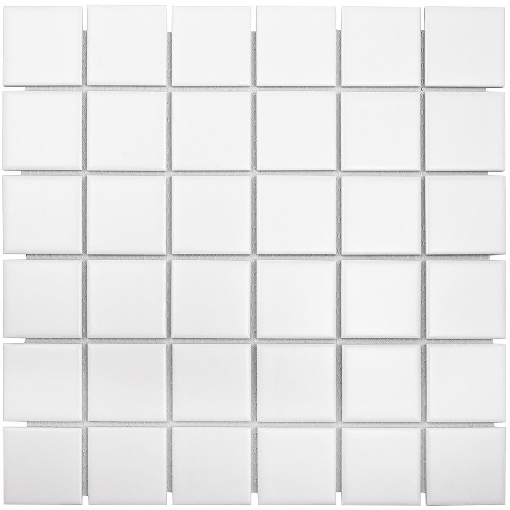 фото Мозаика starmosaic white matt белая керамическая 306х306х6 мм матовая