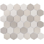 Мозаика Starmosaic Hexagon small LB Mix Antid бежевая керамическая 325х282х6 мм 633044
