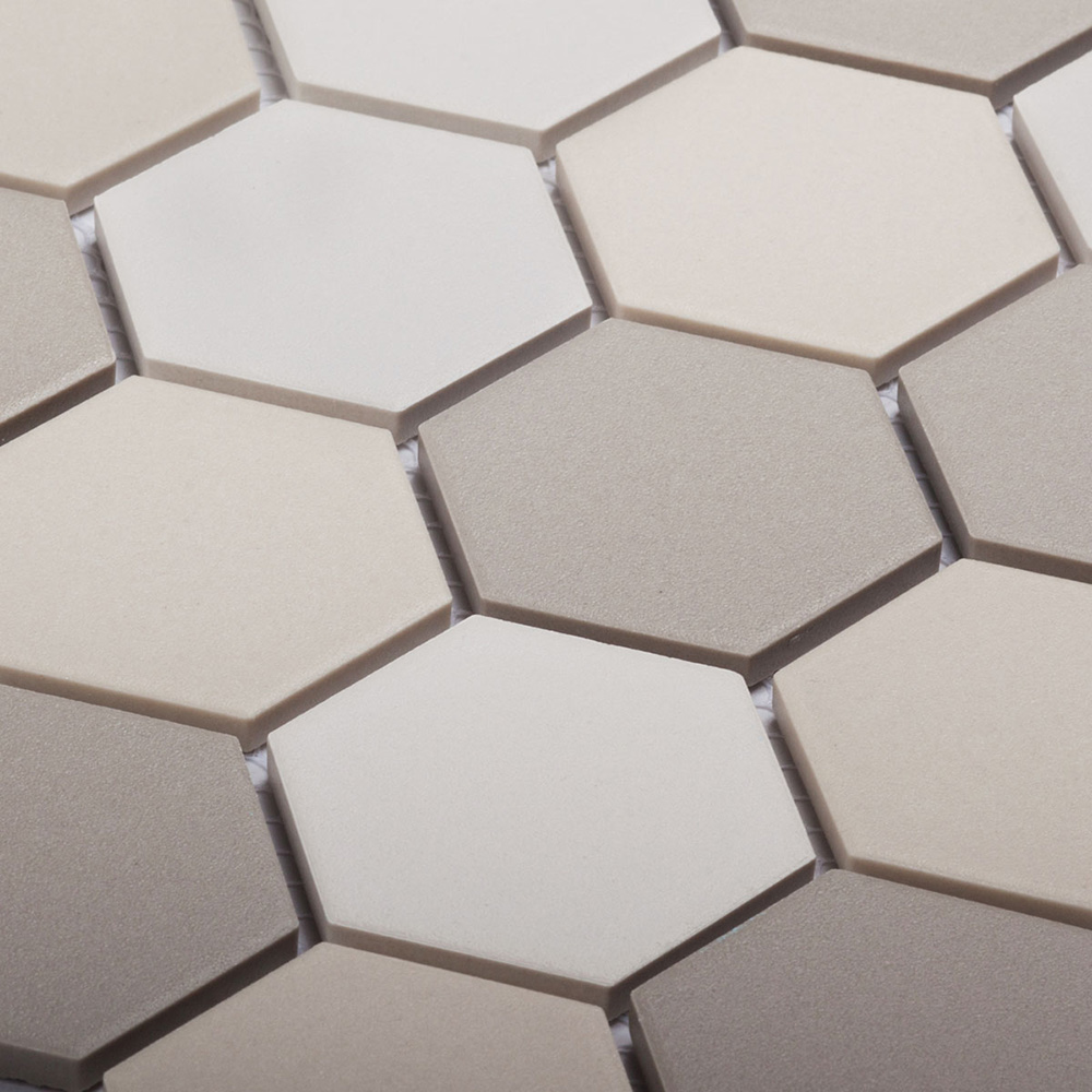 фото Мозаика starmosaic hexagon small lb mix antid бежевая керамическая 325х282х6 мм