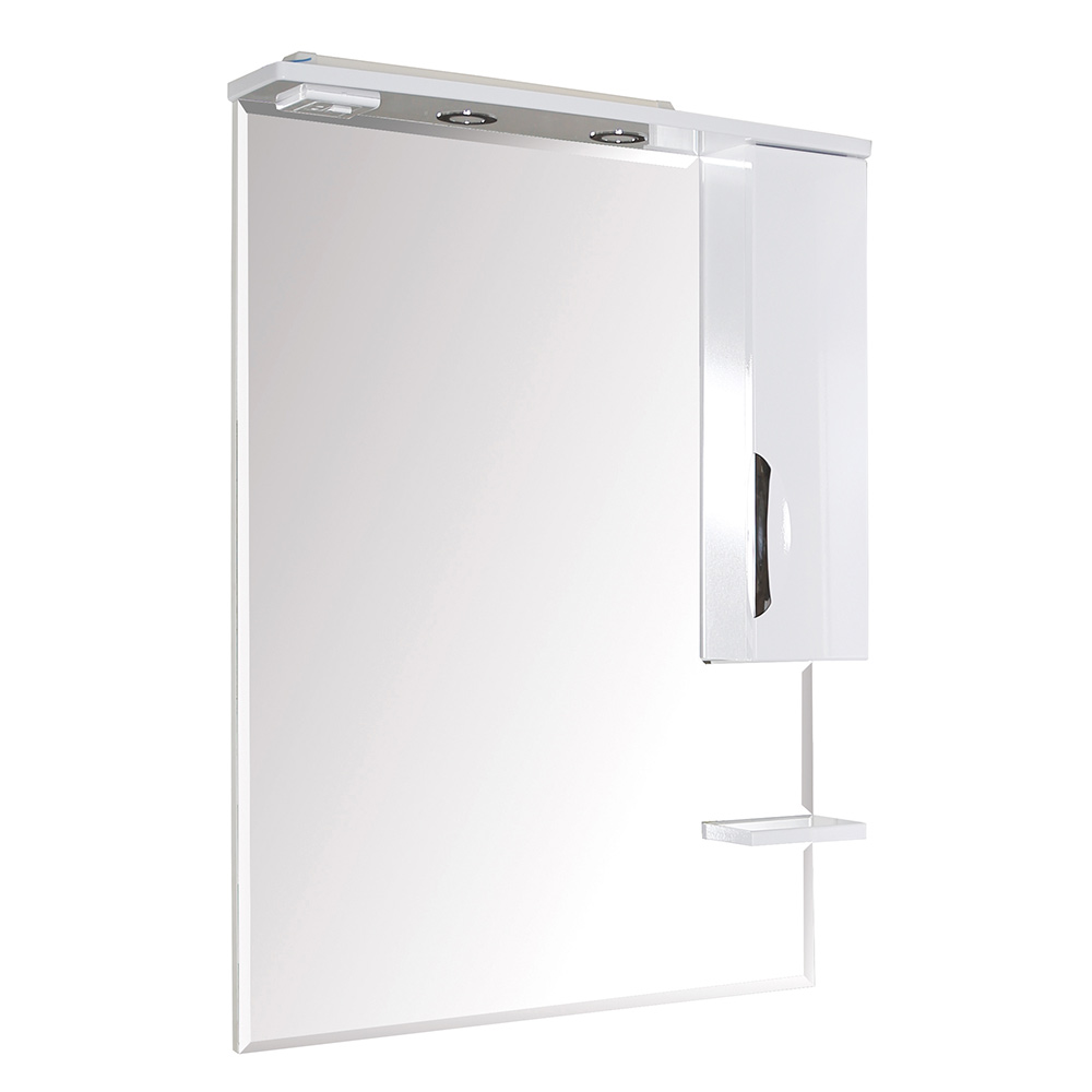 Зеркальный шкаф АСБ-Мебель Мессина 800х1060х180 мм с подсветкой белый зеркальный шкаф асб мебель лиана 800 мм с подсветкой белый
