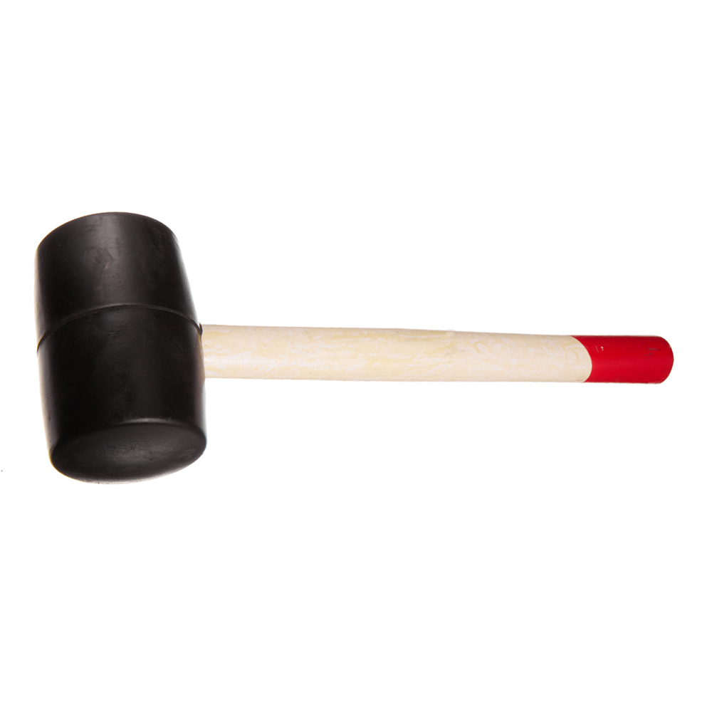 фото Киянка резиновая деревянная ручка черная 750 г hesler