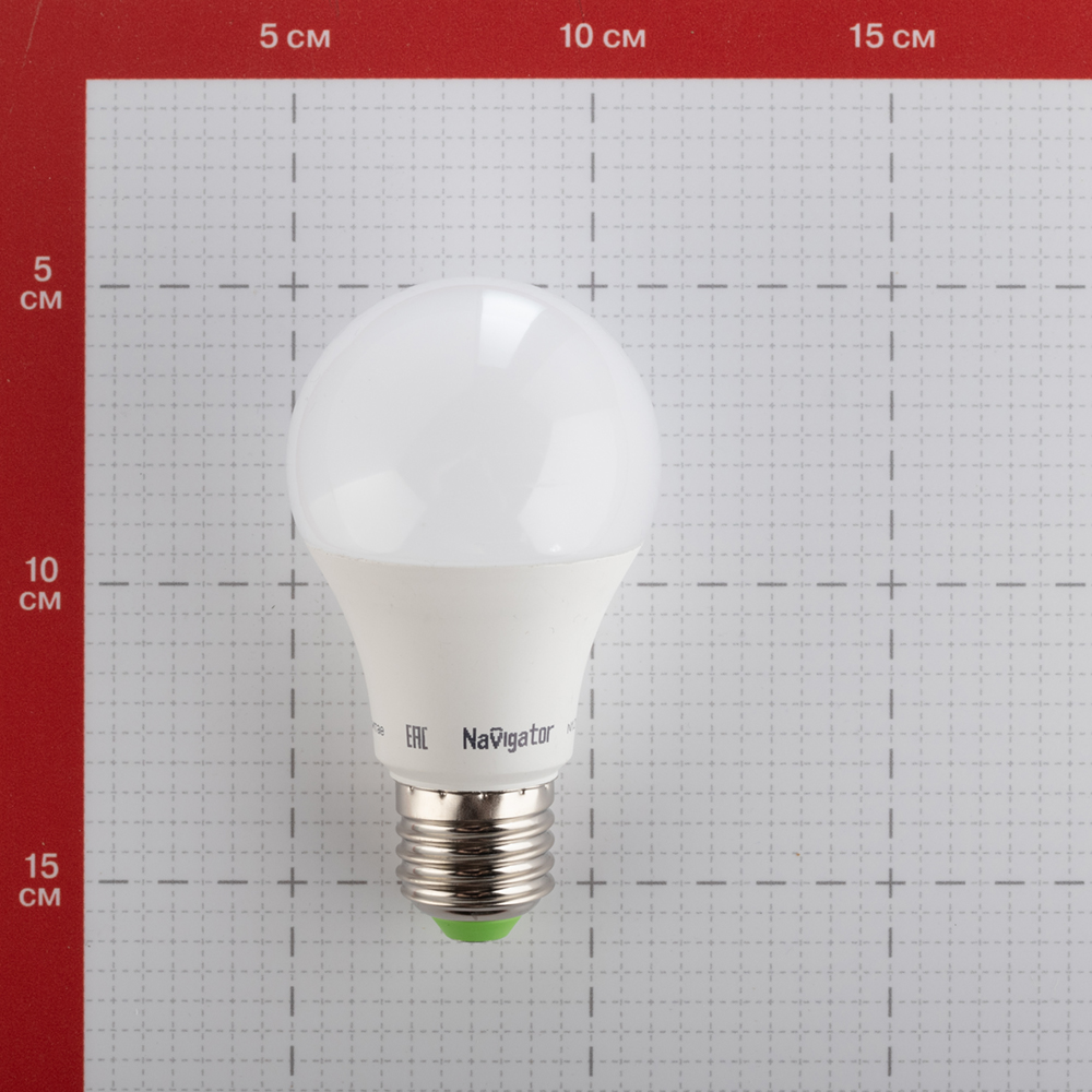 фото Лампа светодиодная navigator 7 вт e27 груша a60 4000к естественный белый свет 12-24 в матовая