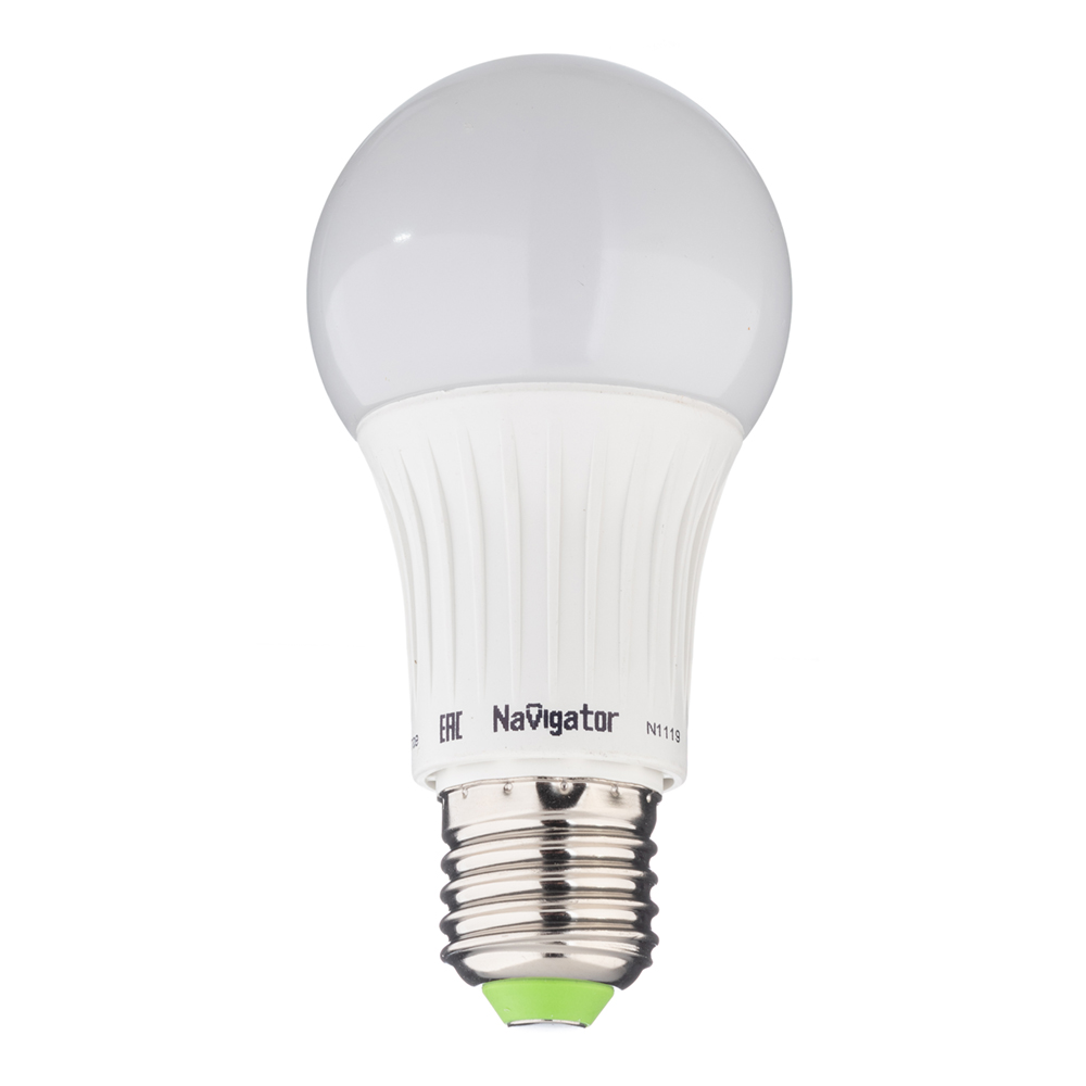 

Лампа светодиодная Navigator 12 Вт E27 груша A60 4000К естественный белый свет 127 В матовая