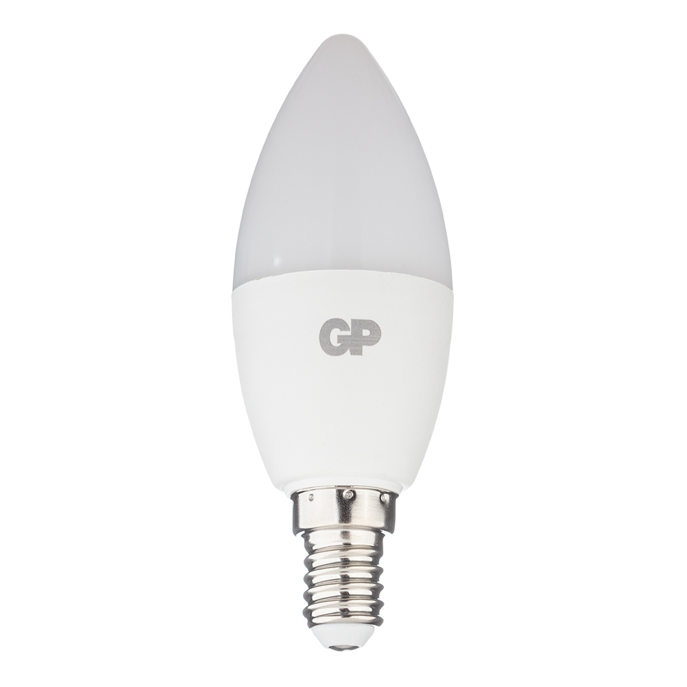Лампа светодиодная GP 7 Вт E14 свеча C37 2700К теплый белый свет 220 В матовая