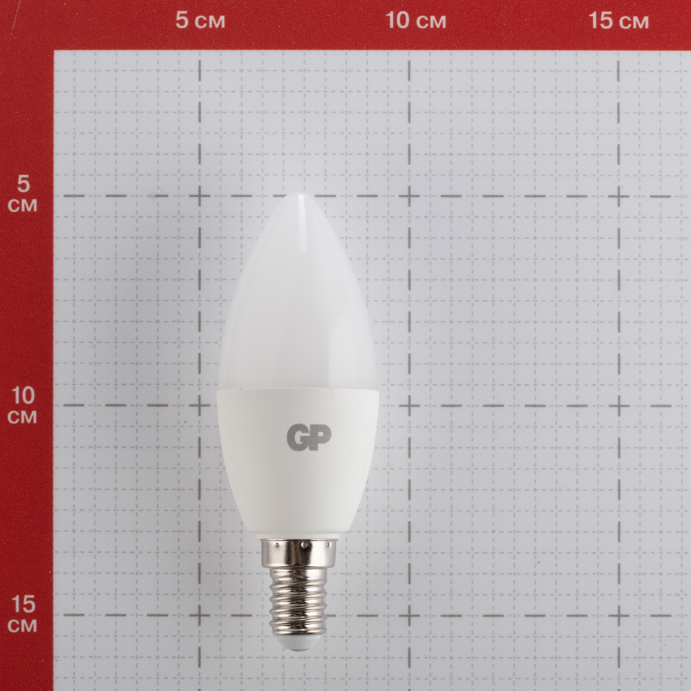 фото Лампа светодиодная gp 7 вт e14 свеча c37 2700к теплый белый свет 220 в матовая