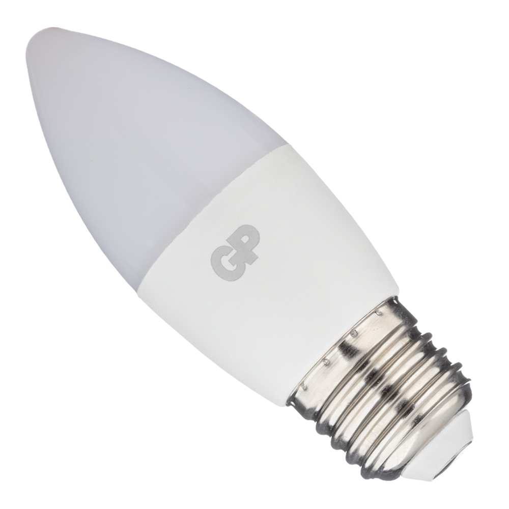 Лампа светодиодная GP 7 Вт E27 свеча C37 2700К теплый белый свет 220 В матовая