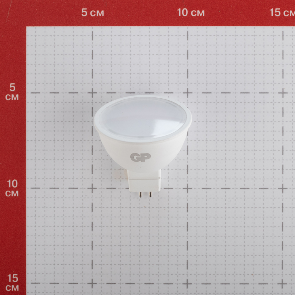 фото Лампа светодиодная gp 5,5 вт gu5.3 рефлектор mr16 2700к теплый белый свет 220 в