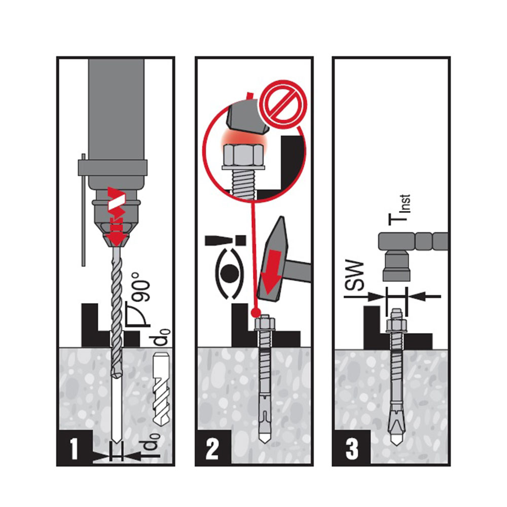 фото Анкер клиновой hilti hsv для бетона 8х75/5 мм (20 шт.)