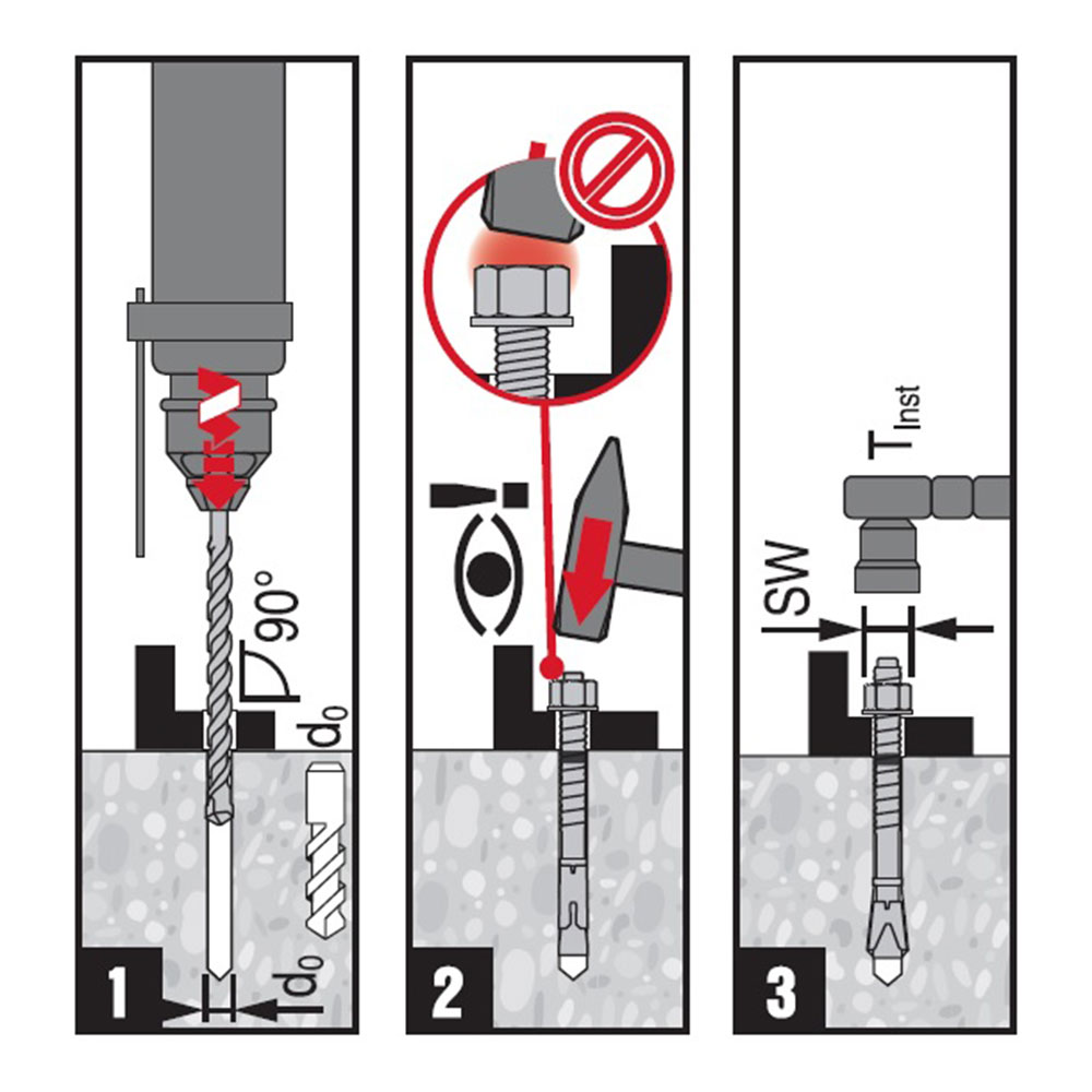 фото Анкер клиновой hilti hsv для бетона 10х90/10 мм (20 шт.)