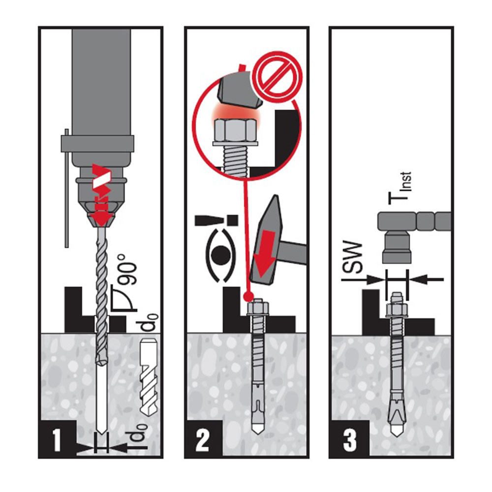 фото Анкер клиновой hilti hsv для бетона 10х100/15 мм (20 шт.)