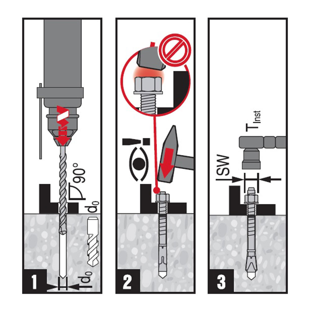 фото Анкер клиновой hilti hsv для бетона 12х100/15 мм (15 шт.)