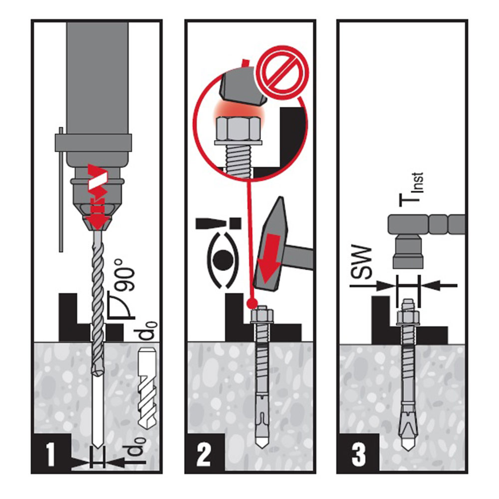 фото Анкер клиновой hilti hsv для бетона 12х150/65 мм (15 шт.)