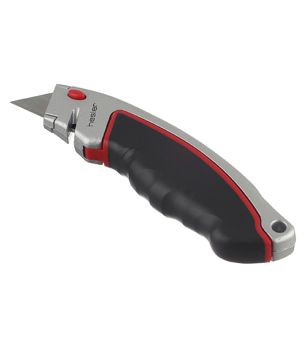 Нож строительный Hesler 19 мм с трапециевидным выдвижным лезвием