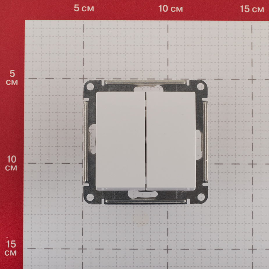 Выключатель schneider electric atlas design atn000151 двухклавишный скрытая установка белый