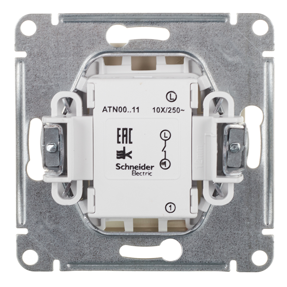 фото Выключатель schneider electric atlas design atn000211 одноклавишный скрытая установка бежевый